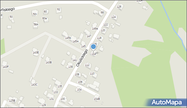 Rybnik, Okulickiego Leopolda, gen., 114, mapa Rybnika