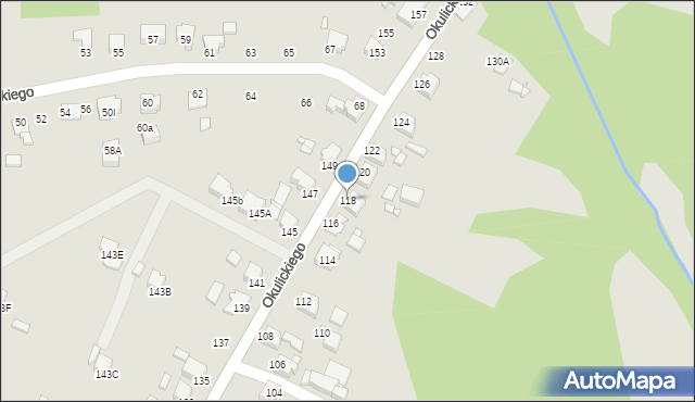 Rybnik, Okulickiego Leopolda, gen., 118, mapa Rybnika