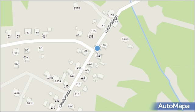 Rybnik, Okulickiego Leopolda, gen., 124, mapa Rybnika