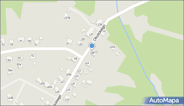 Rybnik, Okulickiego Leopolda, gen., 126, mapa Rybnika