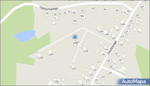 Rybnik, Okulickiego Leopolda, gen., 143E, mapa Rybnika