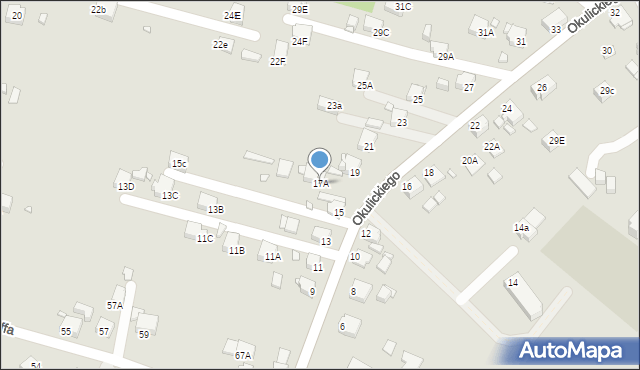 Rybnik, Okulickiego Leopolda, gen., 17A, mapa Rybnika