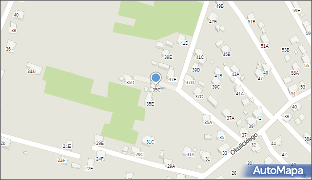 Rybnik, Okulickiego Leopolda, gen., 35C, mapa Rybnika