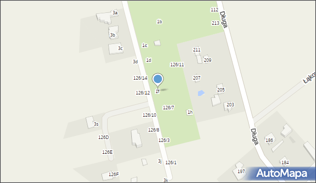 Rydzyny, Okrężna, 1f, mapa Rydzyny