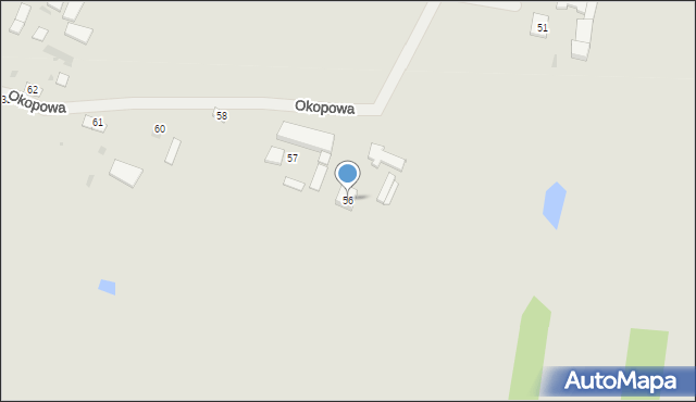 Ryki, Okopowa, 56, mapa Ryki