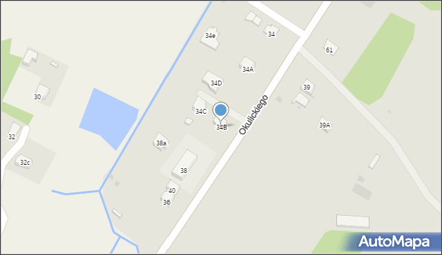 Sanok, Okulickiego Leopolda, gen., 34B, mapa Sanok