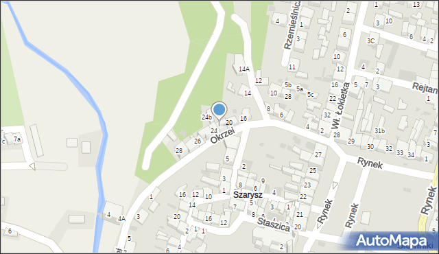 Słomniki, Okrzei Stefana, 22, mapa Słomniki