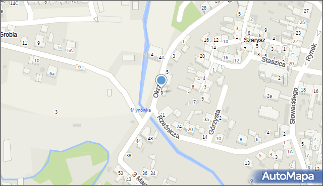 Słomniki, Okrzei Stefana, 9, mapa Słomniki