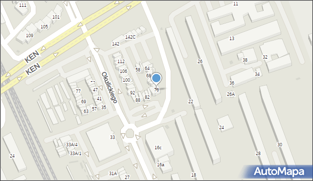 Stalowa Wola, Okulickiego Leopolda, gen., 76, mapa Stalowa Wola