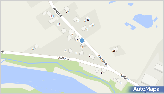 Stara Wieś, Okrężna, 3, mapa Stara Wieś