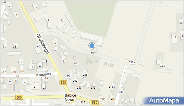 Stare Babice, Okulickiego Leopolda, gen., 5b, mapa Stare Babice