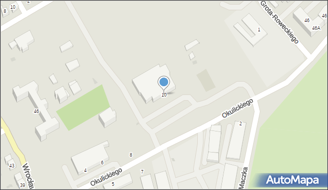 Strzelin, Okulickiego Leopolda, gen., 10, mapa Strzelin
