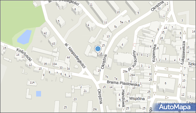 Sulechów, Okrężna, 17, mapa Sulechów