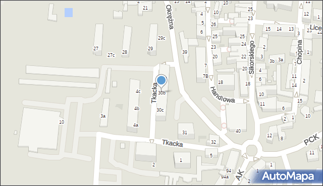 Sulechów, Okrężna, 30b, mapa Sulechów