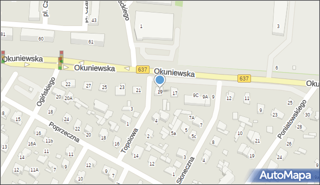 Sulejówek, Okuniewska, 19, mapa Sulejówek