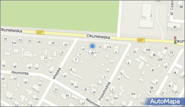 Sulejówek, Okuniewska, 39, mapa Sulejówek