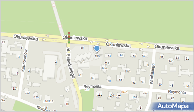 Sulejówek, Okuniewska, 65A, mapa Sulejówek