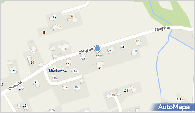 Sułkowice, Okrężna, 22, mapa Sułkowice