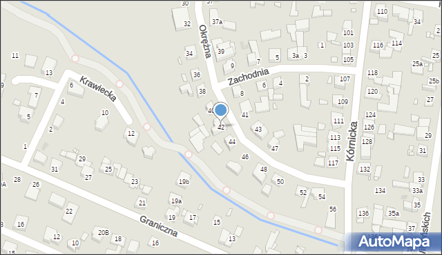 Swarzędz, Okrężna, 42, mapa Swarzędz