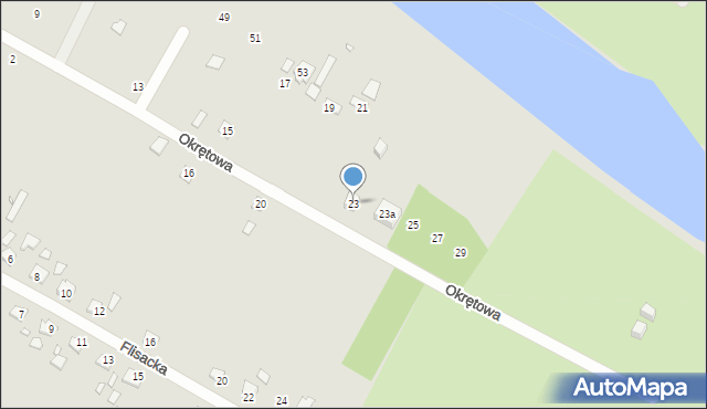 Szczecin, Okrętowa, 23, mapa Szczecina