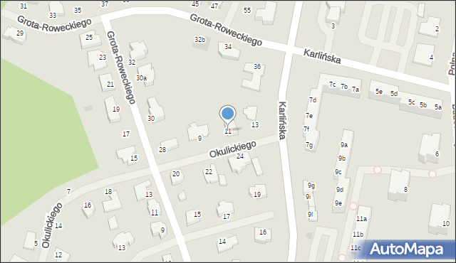 Szczecinek, Okulickiego Leopolda, gen., 11, mapa Szczecinek