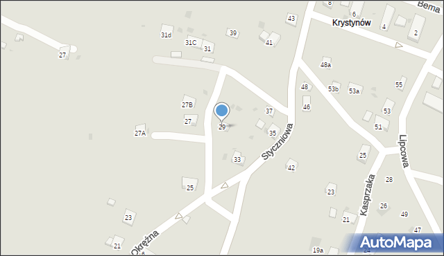 Trzebinia, Okrężna, 29, mapa Trzebinia