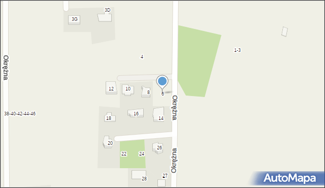 Umiastów, Okrężna, 6, mapa Umiastów