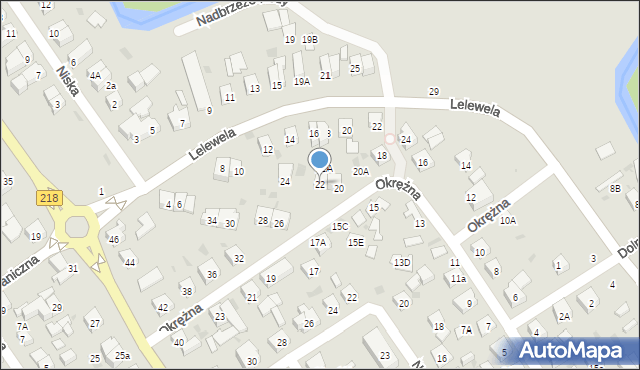 Wejherowo, Okrężna, 22, mapa Wejherowo