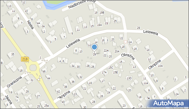 Wejherowo, Okrężna, 24, mapa Wejherowo