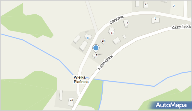 Wielka Piaśnica, Okrężna, 17, mapa Wielka Piaśnica