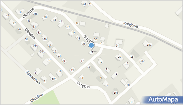 Wilkowice, Okrężna, 19, mapa Wilkowice