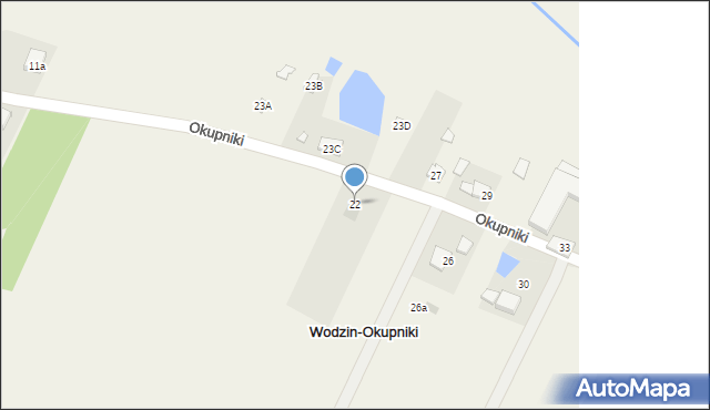 Wodzin Majoracki, Okupniki, 22, mapa Wodzin Majoracki