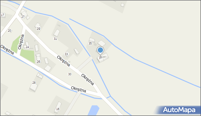 Wojnowice, Okrężna, 37, mapa Wojnowice