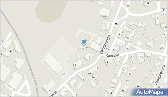 Wrocław, Okulickiego Leopolda, gen., 8, mapa Wrocławia