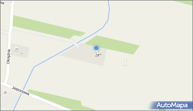 Żabia Wola, Okrężna, 12B, mapa Żabia Wola