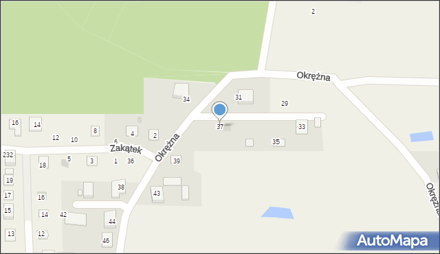 Zbiczno, Okrężna, 37, mapa Zbiczno