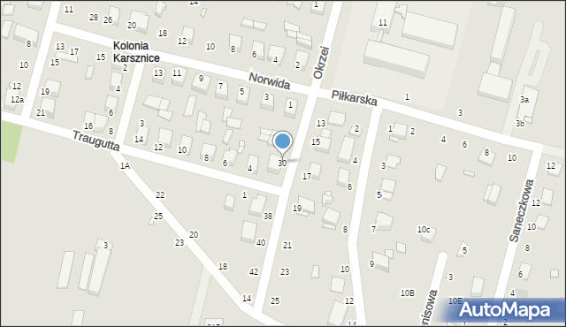 Zduńska Wola, Okrzei Stefana, 30, mapa Zduńska Wola