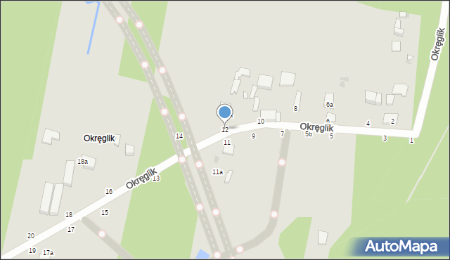 Zgierz, Okręglik, 12, mapa Zgierz