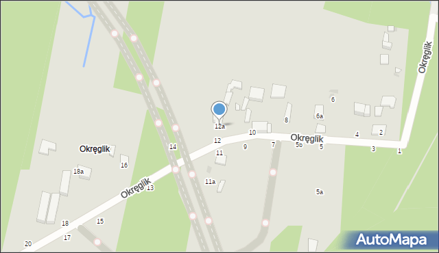 Zgierz, Okręglik, 12a, mapa Zgierz