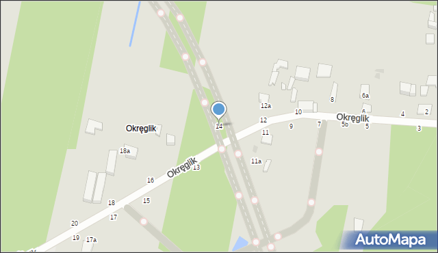 Zgierz, Okręglik, 14, mapa Zgierz