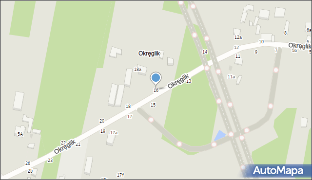 Zgierz, Okręglik, 16, mapa Zgierz