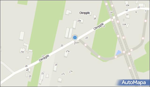 Zgierz, Okręglik, 17, mapa Zgierz