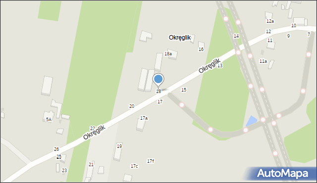 Zgierz, Okręglik, 18, mapa Zgierz