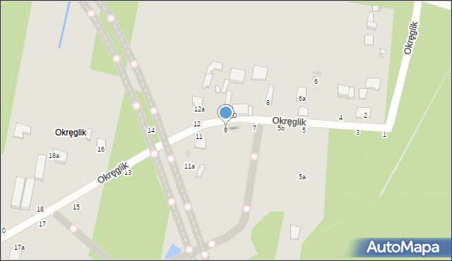 Zgierz, Okręglik, 9, mapa Zgierz