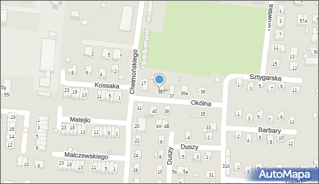 Zgorzelec, Okólna, 38, mapa Zgorzelec