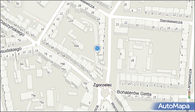 Zgorzelec, Okrzei Stefana, 2a, mapa Zgorzelec