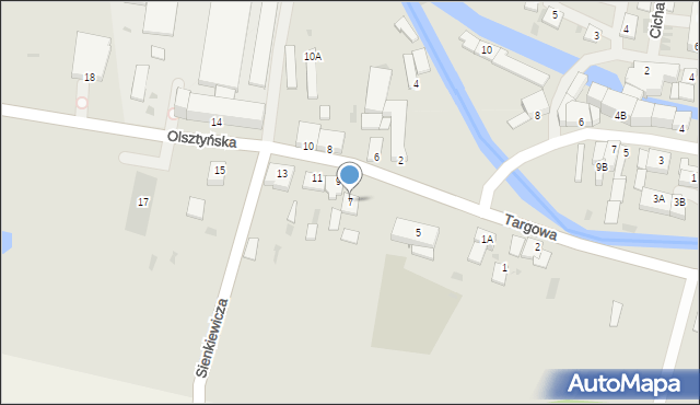 Barczewo, Olsztyńska, 7, mapa Barczewo