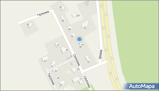 Bartąg, Olchowa, 40, mapa Bartąg