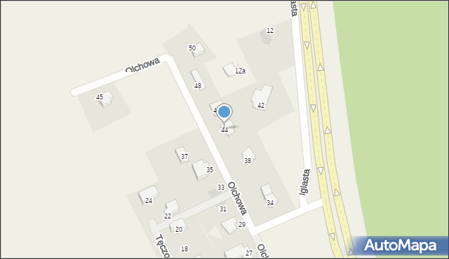 Bartąg, Olchowa, 44, mapa Bartąg
