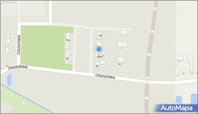 Bełchatów, Olsztyńska, 58a, mapa Bełchatów